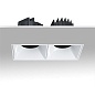 ART-SQF-180x2 LED светильник встраиваемый безрамочный полуповоротный Downlight   -  Встраиваемые светильники 